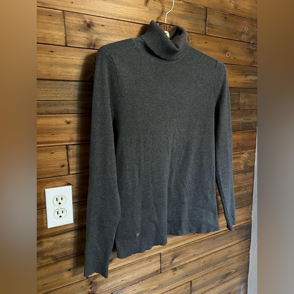 Lauren Ralph Lauren black label woman’s Turtle neck size Large color Gray - Picture 2 of 10